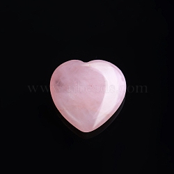Natural Rose Quartz Love Heart Stone, Pocket Palm Stone for Reiki Balancing, Home Display Decorations, 20x20mm(PW-WG32553-07)