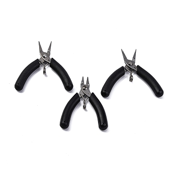 3Pcs Stainless Steel Jewelry Pliers Sets, Black, 8.8x9.8x1.2cm