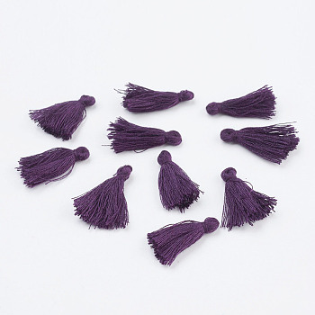 Nylon Tassels Big Pendant Decorations, Purple, 30~40x4~6mm