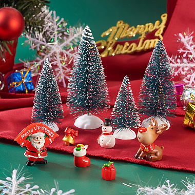 10Pcs 10 Style Christmas Resin Display Decorations(DJEW-TA0001-03)-5