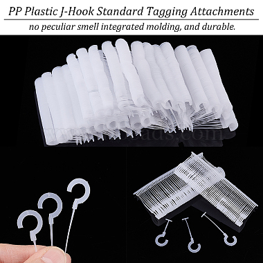 nbeads 1500pcs 3 styles pp plastique j-hook pièces jointes d'étiquetage standard(FIND-NB0002-92)-4