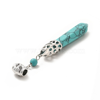Synthetic Turquoise European Dangle Charms(FIND-C017-04B)-2