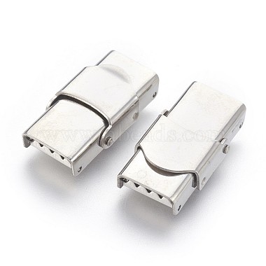 201 Stainless Steel Watch Band Clasps(STAS-P221-22B-P)-1