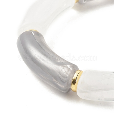 Bracelets extensibles en perles de tube acrylique(BJEW-JB07762-04)-4