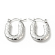 304 Stainless Steel Rectangle Chunky Hoop Earrings for Women(EJEW-G293-05P)-1