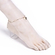 Brass Butterfly Charm Anklets(X-AJEW-AN00281-01)-5