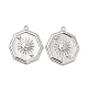 Brass with Micro Pave Clear Cubic Zirconia Pendants(KK-B062-05P)-3