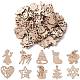 100Pcs Christmas Unfinished Wooden Ornaments(WOCR-CJ0001-02)-1