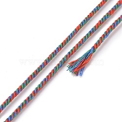Cotton Cord, Braided Rope, with Paper Reel, for Wall Hanging, Crafts, Gift Wrapping, Colorful, 1.2mm, about 27.34 Yards(25m)/Roll(OCOR-E027-01B-30)