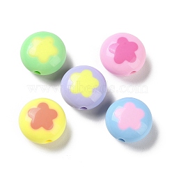 Two Tone Opaque Acrylic Beads, Star, 17x10mm, Hole: 2.8mm, about 277pcs/500g(SACR-I005-10B)