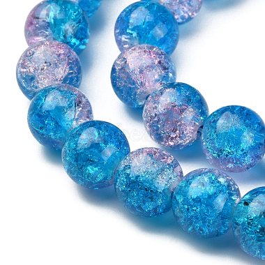 Spray Painted Crackle Glass Beads Strands(CCG-Q001-10mm-19)-3