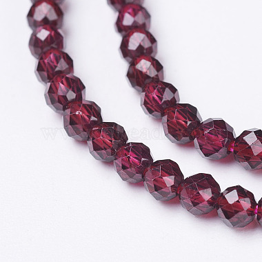 Cerise Round Garnet Beads