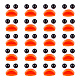 20Pcs Plastic Doll Duck Craft Mouth & 40Pcs Craft Eyes Cabochons(FIND-GO0001-17)-1