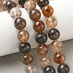 Natural Herkimer Diamond Beads Strands, Round, 11.5~12mm, Hole: 1mm, about 32~34pcs/strand, 15.16''(38.5cm)(G-Z115-C01-12mm)