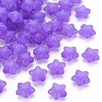 Transparent Acrylic Beads, Imitation Jelly, Star, Dark Violet, 10x10.5x6mm, Hole: 1.6mm, about 1690pcs/500g(MACR-S373-26E-01)