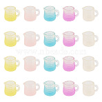 20Pcs 5 Colors Resin Cup Mini Model, Micro Landscape Dollhouse Accessories, Pretending Prop Decorations, Mixed Color, 25.5x19x18mm, 4pcs/color (RESI-TA0005-73)
