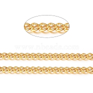 Iron Twisted Chains Curb Chains, Unwelded, Golden, 5.5x3.5x1mm, about 164.04 Feet(50m)/roll(CHS007Y-01-G-NF)