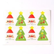 Christmas Tree Pattern DIY Label Paster Picture Stickers, Colorful, 18x13.3cm, about 8pcs/sheet(AJEW-L053-09)