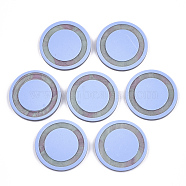 Resin Cabochons, Flat Round, Cornflower Blue, 30x3mm(X-CRES-S360-04)