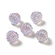 UV Plating Rainbow Iridescent Acrylic Beads, Acorn, Plum, 14.5x15.5mm, Hole: 3mm(PACR-M002-10A)
