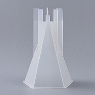 DIY Pentagonal Aromatherapy Candle Plastic Molds, for Making Candles, White, 91x88x134mm, Inner Diameter: 80x76mm(DIY-F048-07)