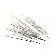 (Holiday Stock-Up Sale)Iron Tapestry Needles, Platinum, 46x0.7mm, Hole: 3x0.5mm, about 26pcs/bag(IFIN-R219-32)