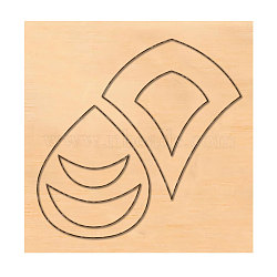 Wood Cutting Dies, with Steel, for DIY Scrapbooking/Photo Album, Decorative Embossing DIY Paper Card, teardrop, Pattern, 10x10x2.4cm(DIY-WH0169-27)
