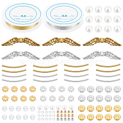 CHGCRAFT DIY Beads Bangle Making Kit, Including Brass & Alloy & Plastic & Acrylic Beads, Copper Wire, Mixed Color, Beads: 476pcs/set(DIY-CA0003-11)
