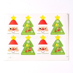 Christmas Tree Pattern DIY Label Paster Picture Stickers, Colorful, 18x13.3cm, about 8pcs/sheet(AJEW-L053-09)