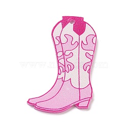 Opaque Acrylic Pendants, Boot, Pearl Pink, 39x24x2mm, Hole: 2mm(MACR-Z001-01C)