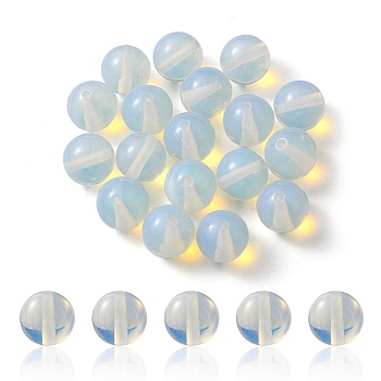 20Pcs Opalite Round Beads, 10mm, Hole: 1mm