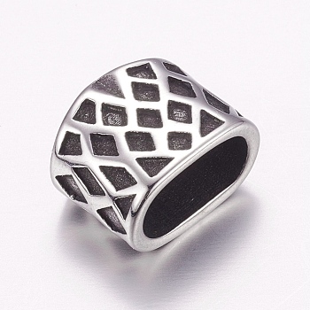 304 Stainless Steel Beads, Antique Silver, 11x13x8mm, Hole: 5x10mm