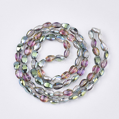 Translucent Electroplate Glass Beads Strands(EGLA-T020-03A)-2