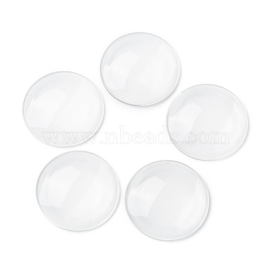 Transparente Glas Cabochons(GGLA-R026-45mm)-4