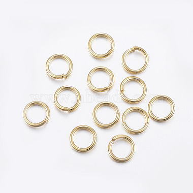 Real 24K Gold Plated Ring 304 Stainless Steel Open Jump Rings