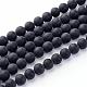 Grade A Natural Black Agate Beads Strands(G447-3)-1