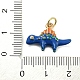 pendentifs en laiton et émail plaqué dinosaure(KK-Q804-12G)-3