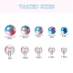 497Pcs 5 Style Rainbow ABS Plastic Imitation Pearl Beads(OACR-YW0001-07F)-3