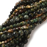 Natural Mixed Gemstone Beads Strands, Mixed Dyed and Undyed, Round, 4~12mm, Hole: 0.8~1.2mm, about 64pcs/strand, 15~15.5 inch(38~39cm)(G-F591-03B)