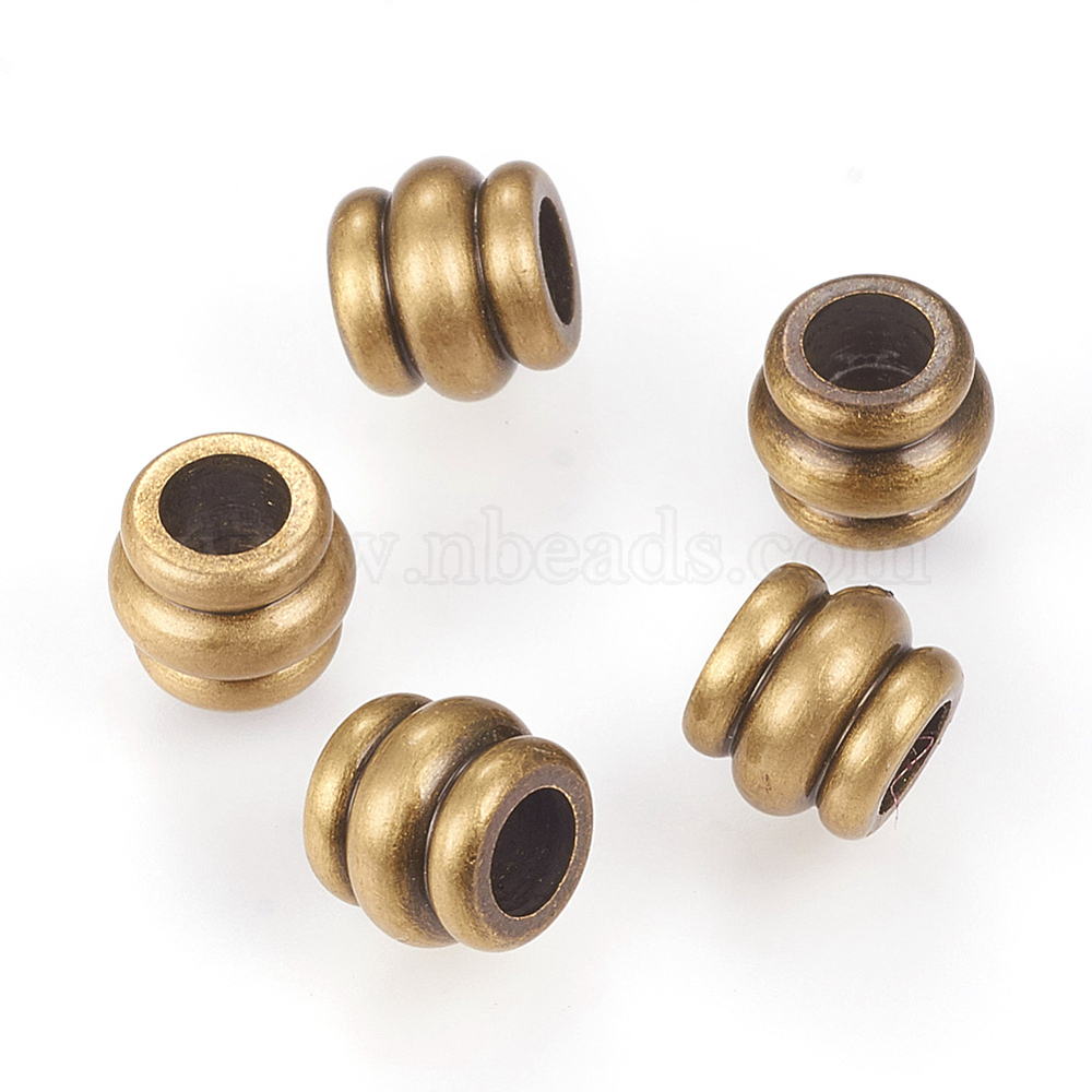 BrassBeads,Column,BrushedAntiqueBronze,6x5.5mm,Hole:3mm