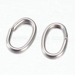 Tarnish Resistant 201 Stainless Steel Quick Link Connectors, Linking Rings, Oval, Stainless Steel Color, 6x4x0.7mm, Hole: 2.8x5mm, 3000pcs/bag(STAS-G081-03P)