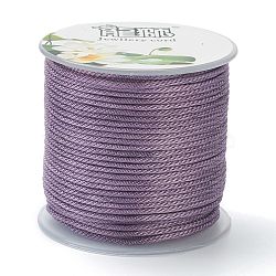 Polyester Braided Cords, for Jewelry Making Beading Crafting, Lilac, 1.5mm, about 21.87 yards(20m)/roll(OCOR-I006-A05-51)