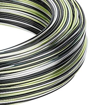 Round Aluminum Wire, for Jewelry Making, Colorful, 18 Gauge, 1mm, about 307.08 Feet(93.6m)/roll