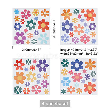 Flower Self-Adhesive Waterproof PVC Stickers(DIY-WH0250-69)-2
