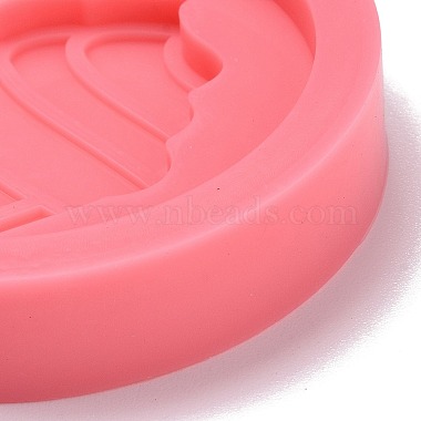 Flat Round with Ice Cream Pattern Badge Silicone Molds(DIY-F109-04)-3