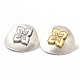 Rack Plating Brass Micro Pave Clear Cubic Zirconia Stud Earrings(EJEW-B062-01GP-01C)-1