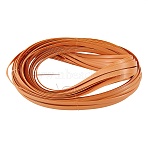 PE Plastic Imitation Rattan Wicker, Solid Weaving Material, for DIY Furniture Knitting, Flat, Sandy Brown, 8x1.2mm, 32m/roll(KY-SZ0001-11B)