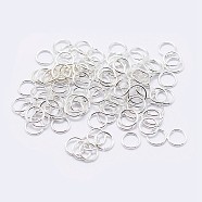 925 Sterling Silver Open Jump Rings, Round Rings, Silver, 8x1mm, Inner Diameter: 6mm(X-STER-F036-02S-1x8mm)