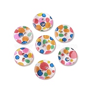 2-Hole Freshwater Shell Buttons, Flat Round, Colorful, 14x2mm, Hole: 2mm(SHEL-A004-01F)