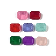 Glass Rhinestone Cabochons, Pointed Back, Faceted, Rectangle Octagon, Mixed Color, 8x10x5mm(GLAA-A013-04M)